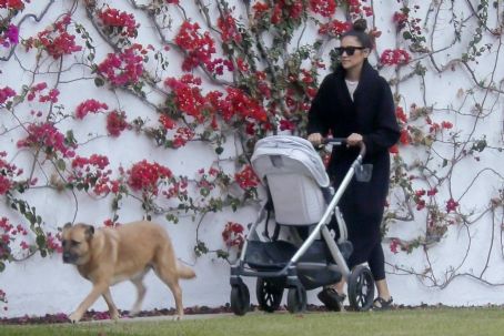 Shay Mitchell – With Matte Babel with their daughter Atlas Noa near their home in Los Feliz