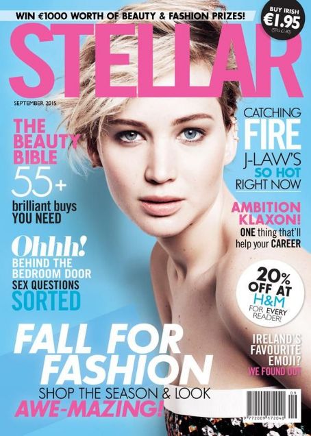 Jennifer Lawrence, Stellar Magazine September 2015 Cover Photo - Ireland