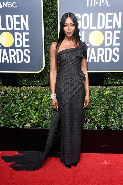 Naomi Campbell  in  Jean Paul Gaultier Dress : 75th Annual Golden Globe Awards