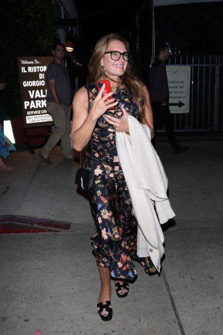 Brooke Shields in a Floral Dress – Giorgio Baldi in Santa Monica