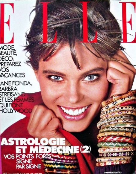 Renée Simonsen, Elle Magazine June 1986 Cover Photo - France