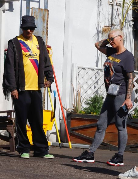 Amber Rose – With Alexander AE Edwards out for lunch in Los Angeles