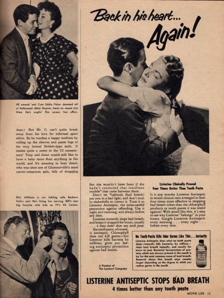 Barbara Hale and Bill Williams - Movie Life Magazine Pictorial [United States] (June 1954)