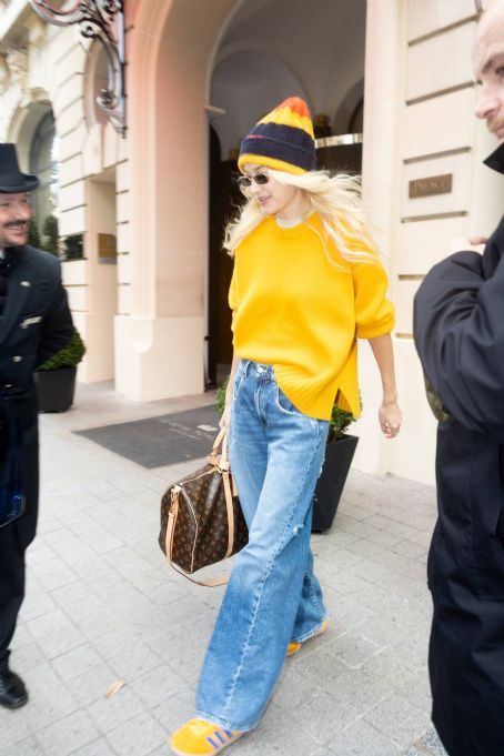 Gigi Hadid – Seen while leaving her hotel in Paris