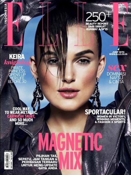 Keira Knightley, Elle Magazine October 2015 Cover Photo - Indonesia