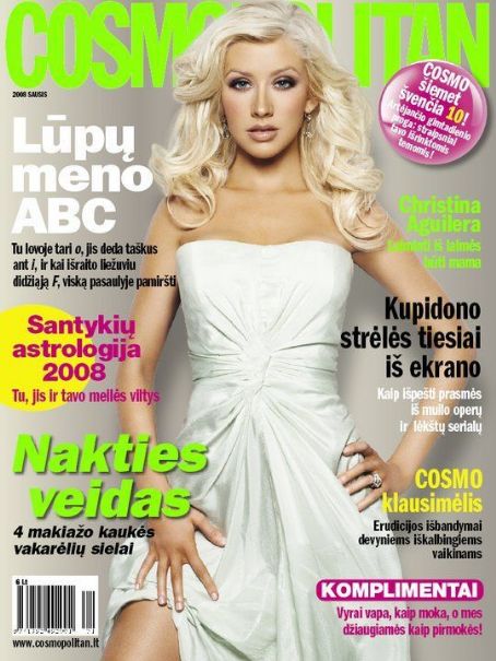 Christina Aguilera, Cosmopolitan Magazine January 2008 Cover Photo ...