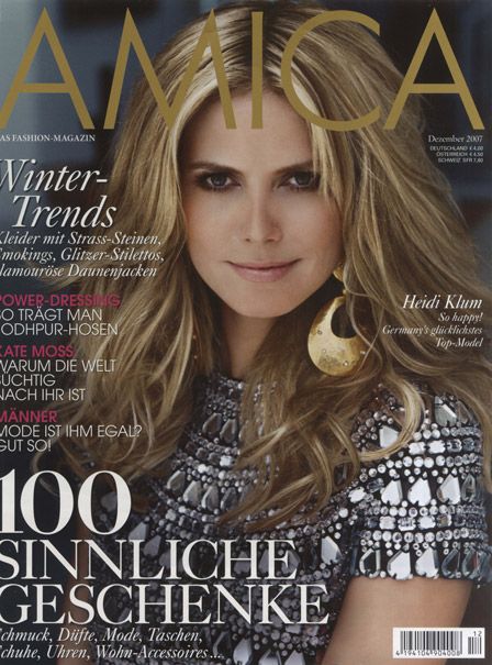 Heidi Klum, Amica Magazine December 2007 Cover Photo - United States