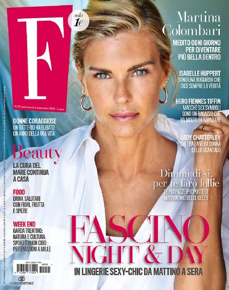 Martina Colombari, F Magazine Magazine 01 September 2020 Cover Photo ...