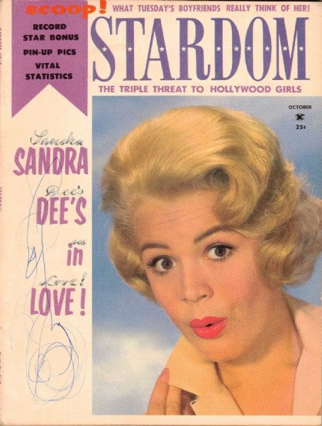 Sandra Dee Stardom Magazine October 1960 Cover Photo United States