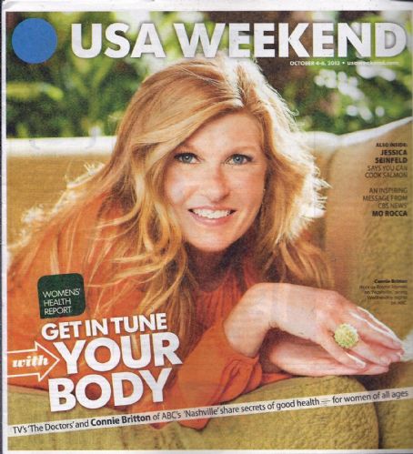 Connie Britton, USA Weekend Magazine 04 October 2013 Cover Photo ...