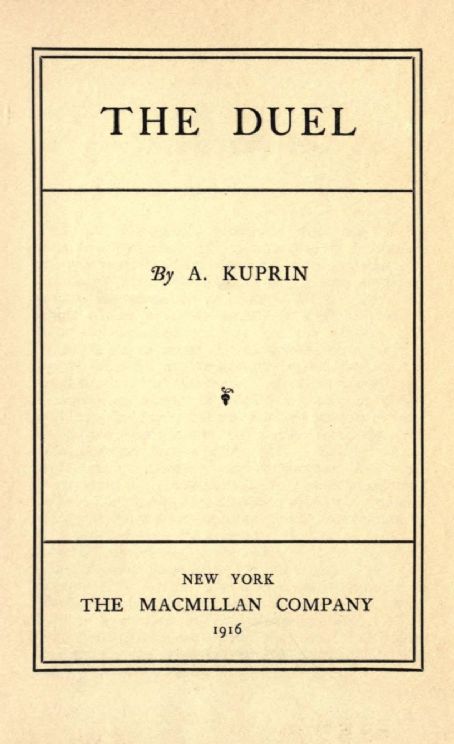 The Duel (Kuprin novel)