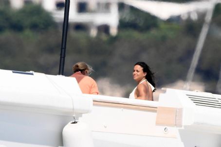 Michelle Rodriguez – Enjoying holidays on a yacht in Porto Cervo