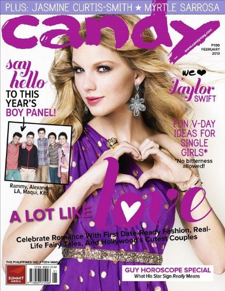 Taylor Swift, Candy Magazine February 2013 Cover Photo - Philippines