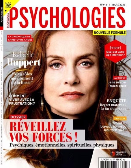 Isabelle Huppert, Psychologies Magazine March 2023 Cover Photo - France