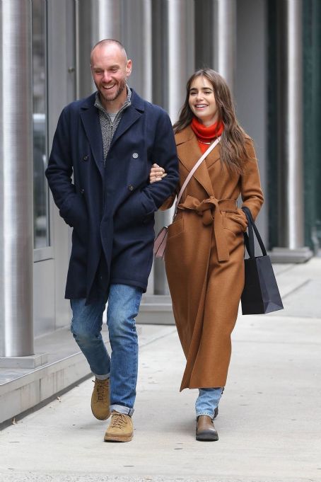 Lily Collins – With her husband Charlie McDowell take a