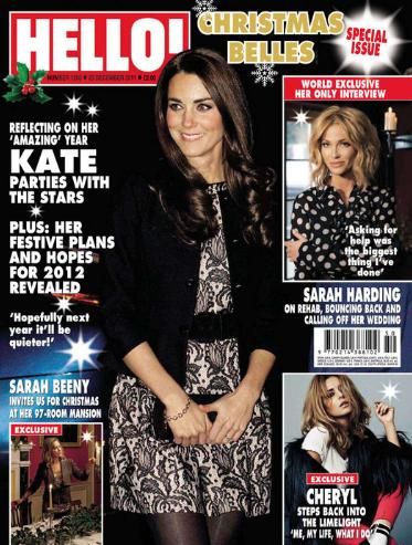 Cheryl, Sarah Harding, Catherine Duchess of Cambridge, Hello! Magazine