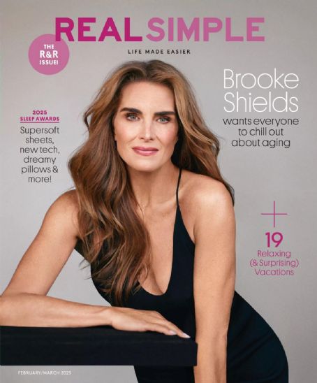 Brooke Shields - Real Simple Magazine Cover [United States] (February 2025)