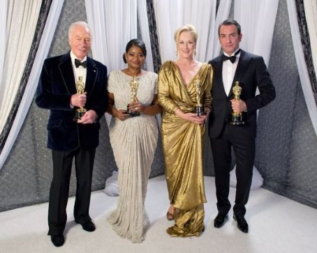 Christopher Plummer, Octavia Spencer, Meryl Streep and Jean DuJardin At The 84th Annual Academy Awards - Portraits (2012)