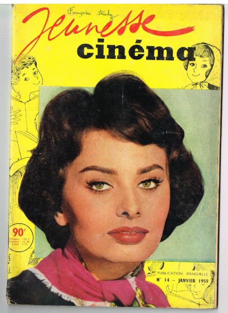 Sophia Loren, Jeunesse Cinéma Magazine January 1959 Cover Photo - France