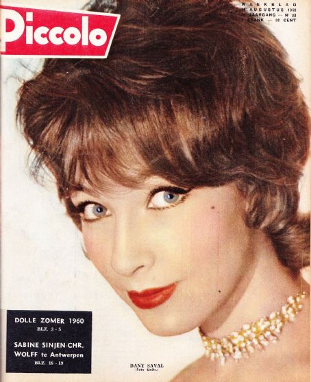 Dany Saval, Piccolo Magazine 14 August 1960 Cover Photo - Belgium