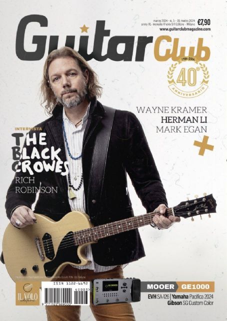 Rich Robinson, Guitar Club Magazine March 2024 Cover Photo - Italy