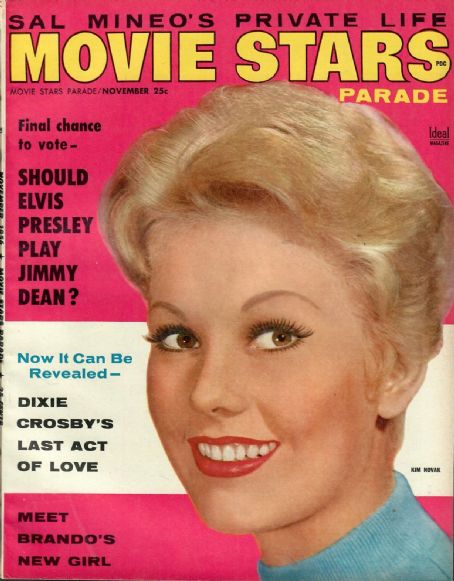 Kim Novak, Movie Stars Magazine November 1956 Cover Photo - United States