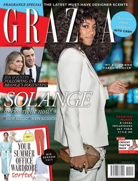 Solange, Grazia Magazine 12 October 2016 Cover Photo - South Africa