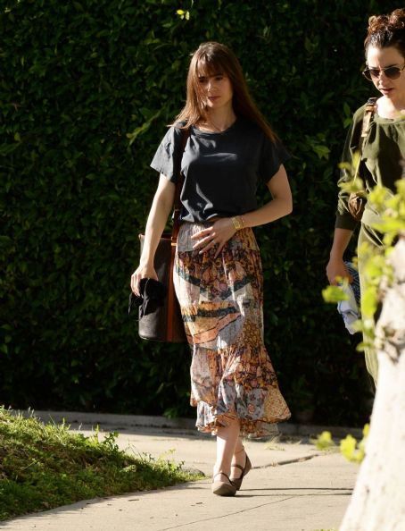Lily Collins – Heading to a spa in Beverly Hills