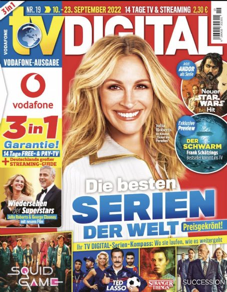Julia Roberts, TV Digital Magazine 10 September 2022 Cover Photo - Germany