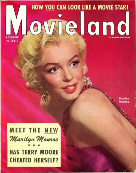 Marilyn Monroe, Movieland Magazine November 1954 Cover Photo - United ...