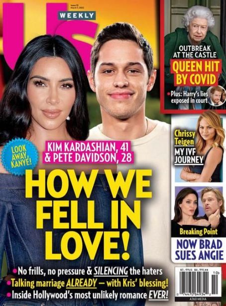 Pete Davidson and Kim Kardashian - US Weekly Magazine Cover [United States] (7 March 2022)