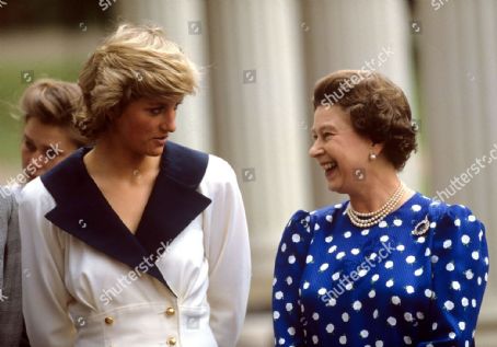 Princess Diana attends to Queen Mother's 87th Birthday, Clarence House ...