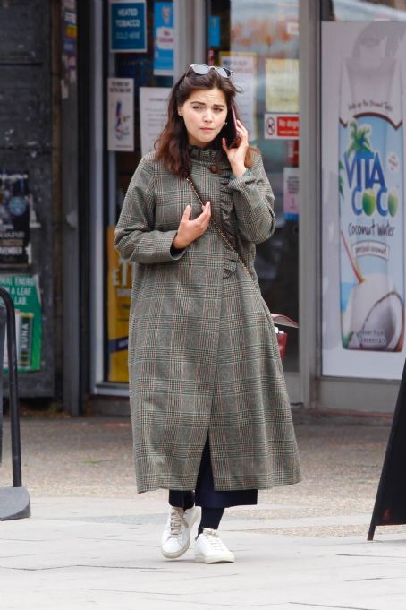 Jenna Coleman – Talking on her phone in London | Jenna Coleman Picture