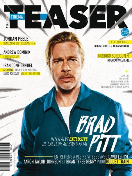 Brad Pitt, Bullet Train, Cinema Teaser Magazine July 2022 Cover Photo ...