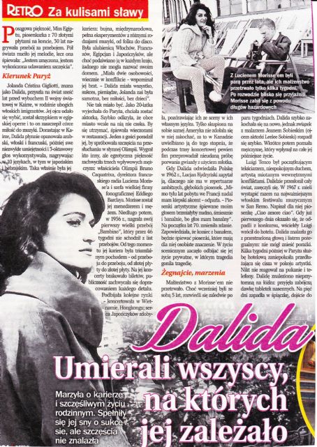 Dalida - Retro Magazine Pictorial [Poland] (December 2015)