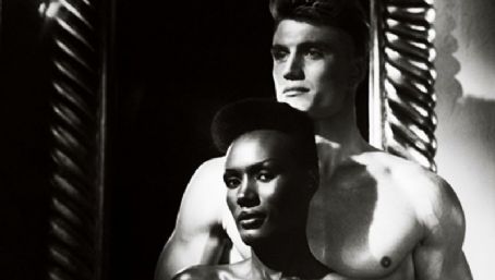 Dolph Lundgren and Grace Jones