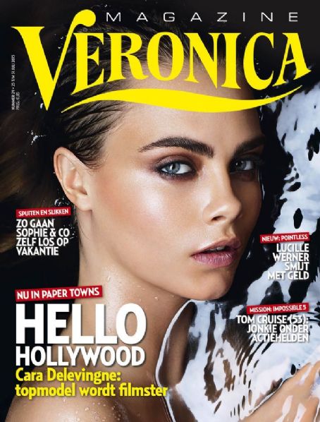 Cara Delevingne, Veronica Magazine 25 July 2015 Cover Photo - Netherlands