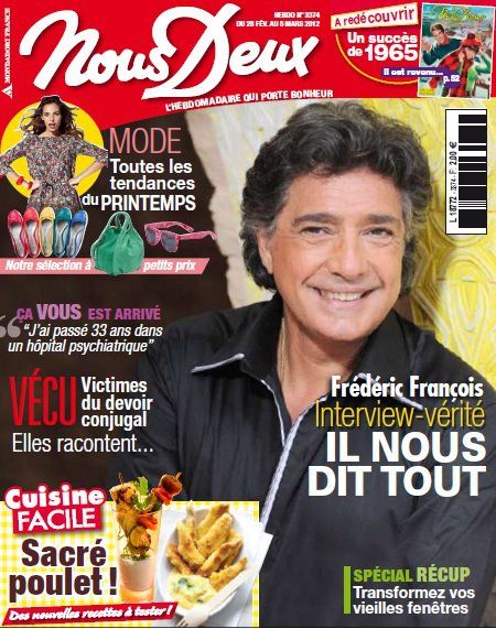 Frédéric François - Nous Deux Magazine Cover [France] (28 February 2012)