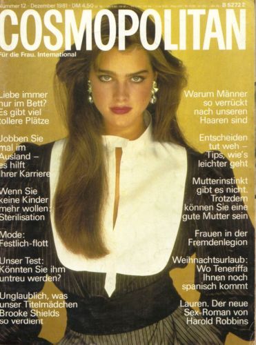 Brooke Shields, Cosmopolitan Magazine December 1981 Cover Photo - Germany