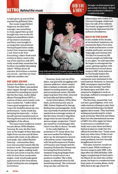 Andy Gibb - Yours Retro Magazine Pictorial [United Kingdom] (April 2023)