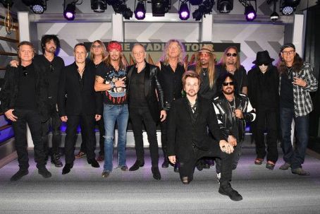 Poison, Mötley Crüe & Def Leppard Poison attend the press conference for THE STADIUM TOUR DEF LEPPARD - MOTLEY CRUE - POISON at SiriusXM Studios on December 04, 2019 in Los Angeles, California