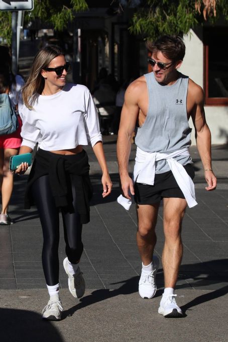 Renee Bargh in Black Tights at Bondi Beach