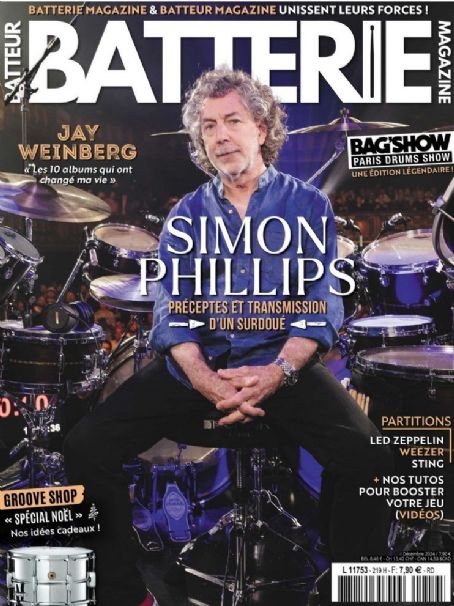 Simon Phillips - Batterie Magazine Cover [France] (December 2024)