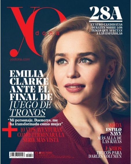 Emilia Clarke, YO DONA Magazine 13 April 2019 Cover Photo - Spain