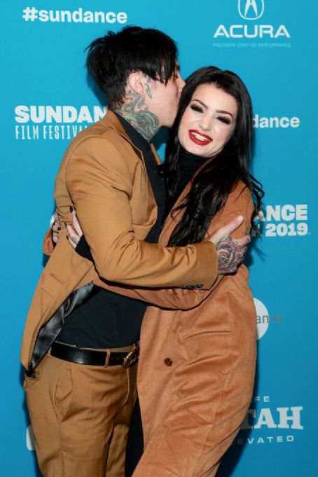 Ronnie Radke And Paige Pose For A Photo At A Sundance Special Screening Of Fighting With My 
