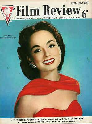 Ann Blyth, ABC Film Review Magazine February 1954 Cover Photo - United ...