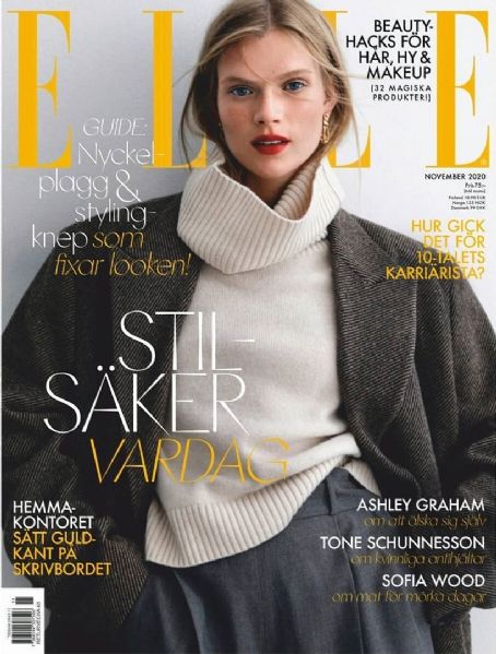 Sara Eirud, Elle Magazine November 2020 Cover Photo - Sweden