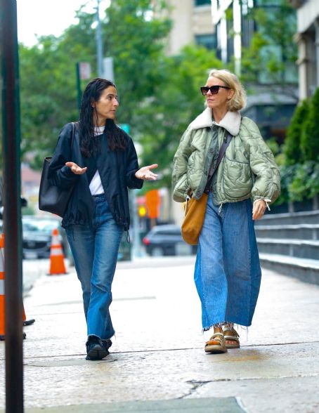 Naomi Watts – Spotted while out for a morning stroll with a friend in New York