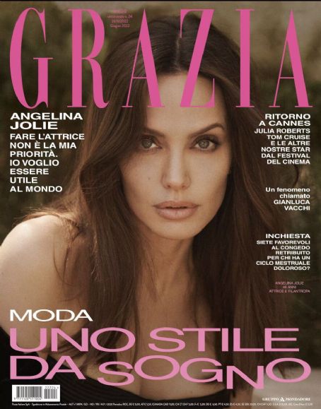 Angelina Jolie, Grazia Magazine 26 May 2022 Cover Photo - Italy