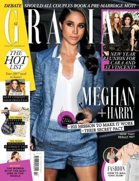 Meghan Markle, Grazia Magazine 09 January 2017 Cover Photo - United Kingdom